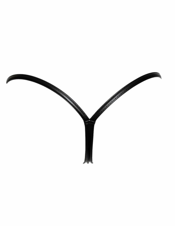 Трусики Noir Handmade P008 Powerwetlook panty with gold clasp - S - Зображення 5