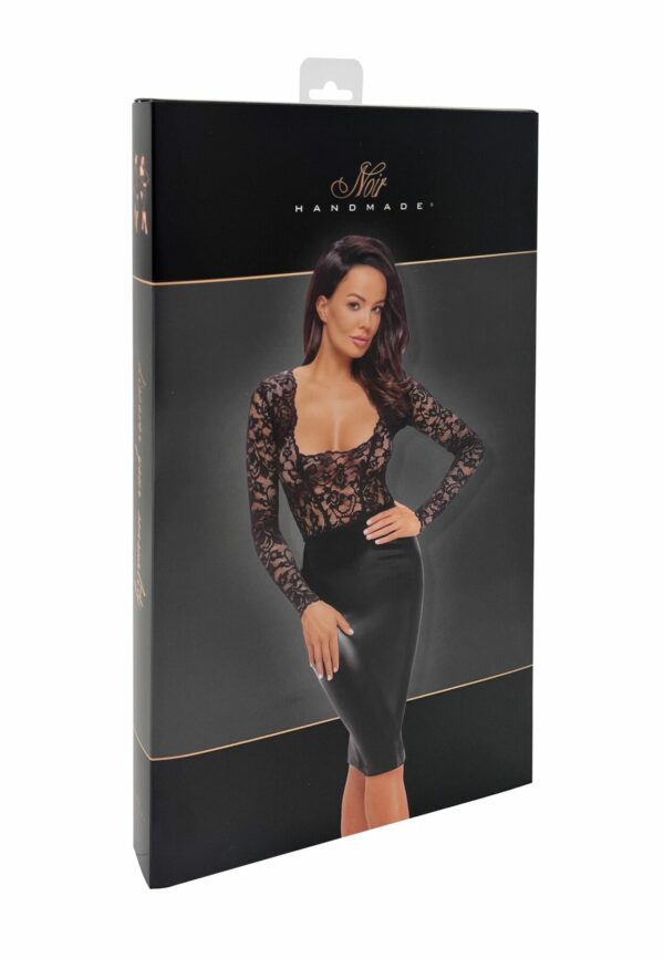 Сукня Noir Handmade F295 Euphoria lace and wetlook midi dress - M - Зображення 6