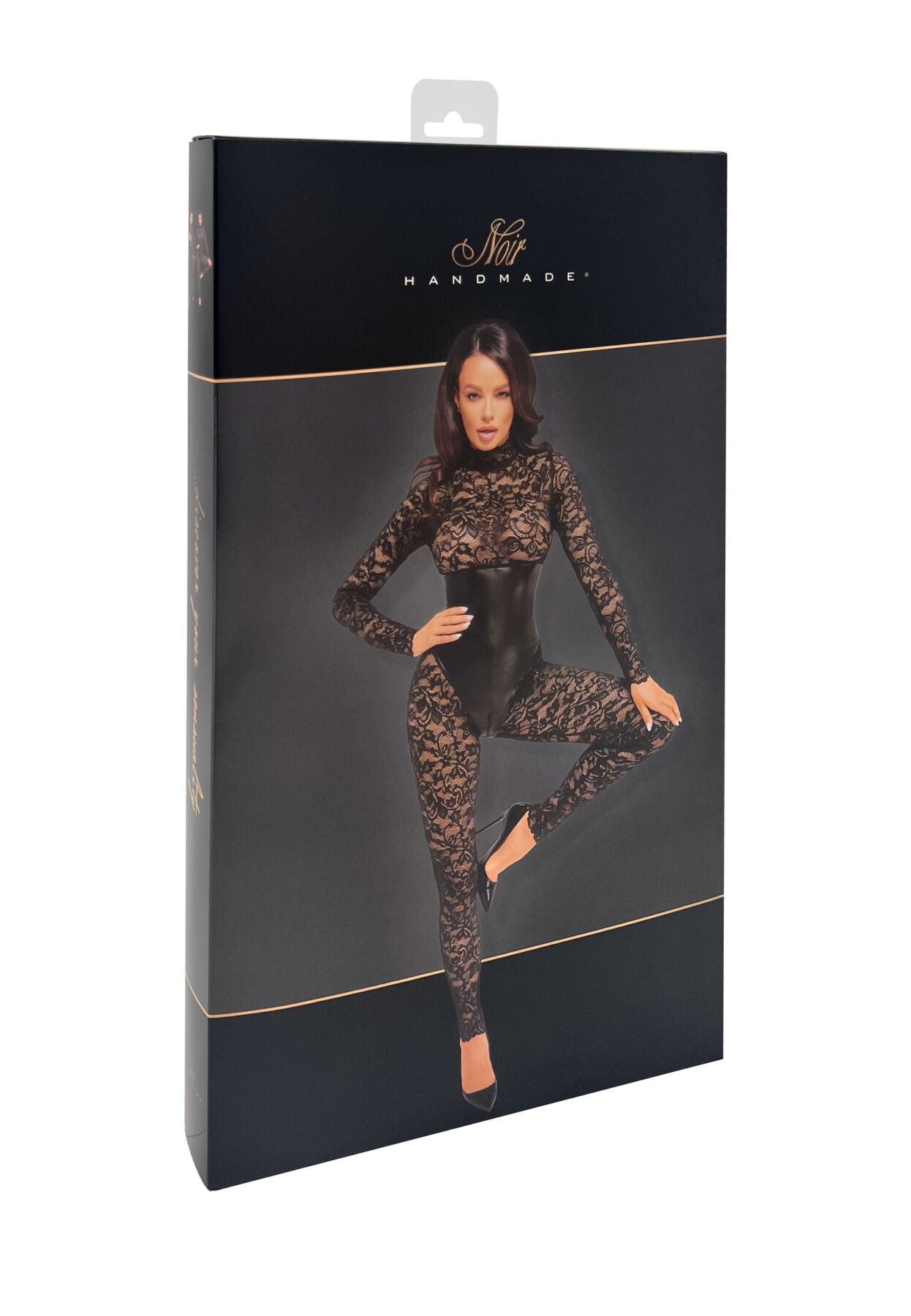 Комбінезон Noir Handmade F299 Enigma lace catsuit with underbust bodice - XL - Зображення 7