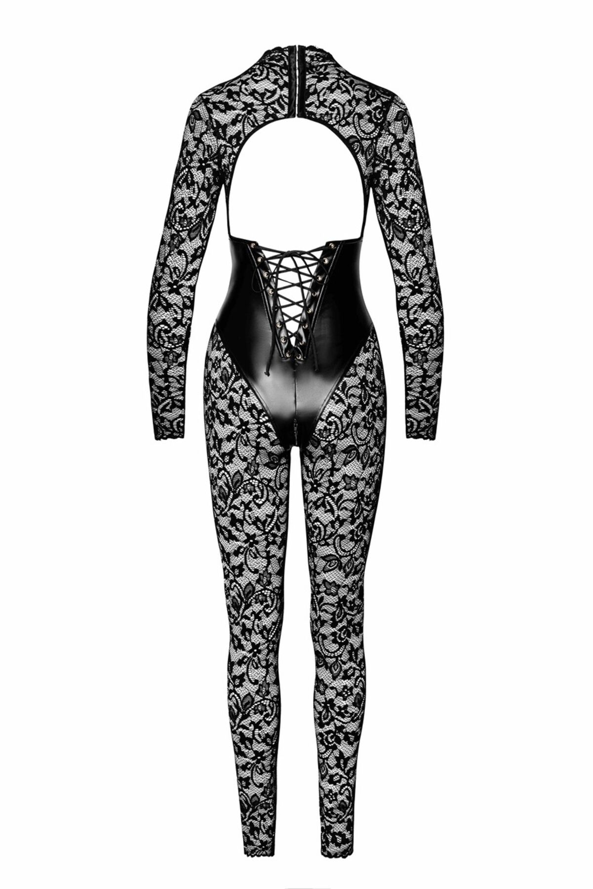 Комбінезон Noir Handmade F299 Enigma lace catsuit with underbust bodice - XL - Зображення 6