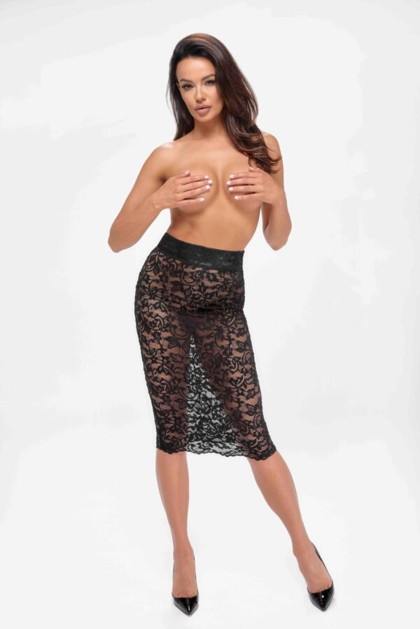 Спідниця Noir Handmade F302 Ambivalence lace up midi skirt - L - Зображення 4