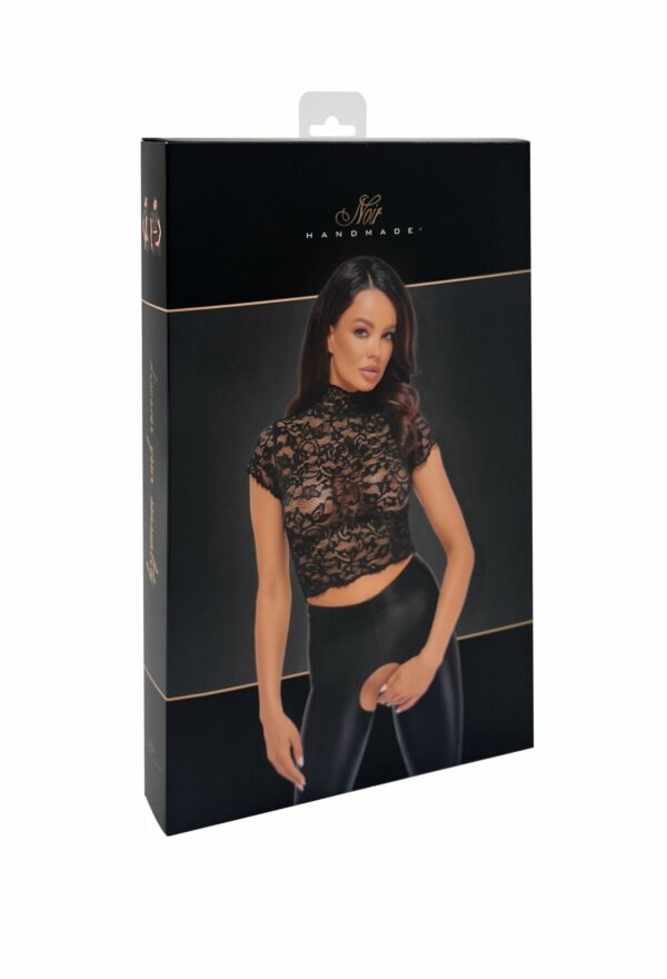 Топ Noir Handmade F303 Essence lace top with high collar - XXL - Зображення 6