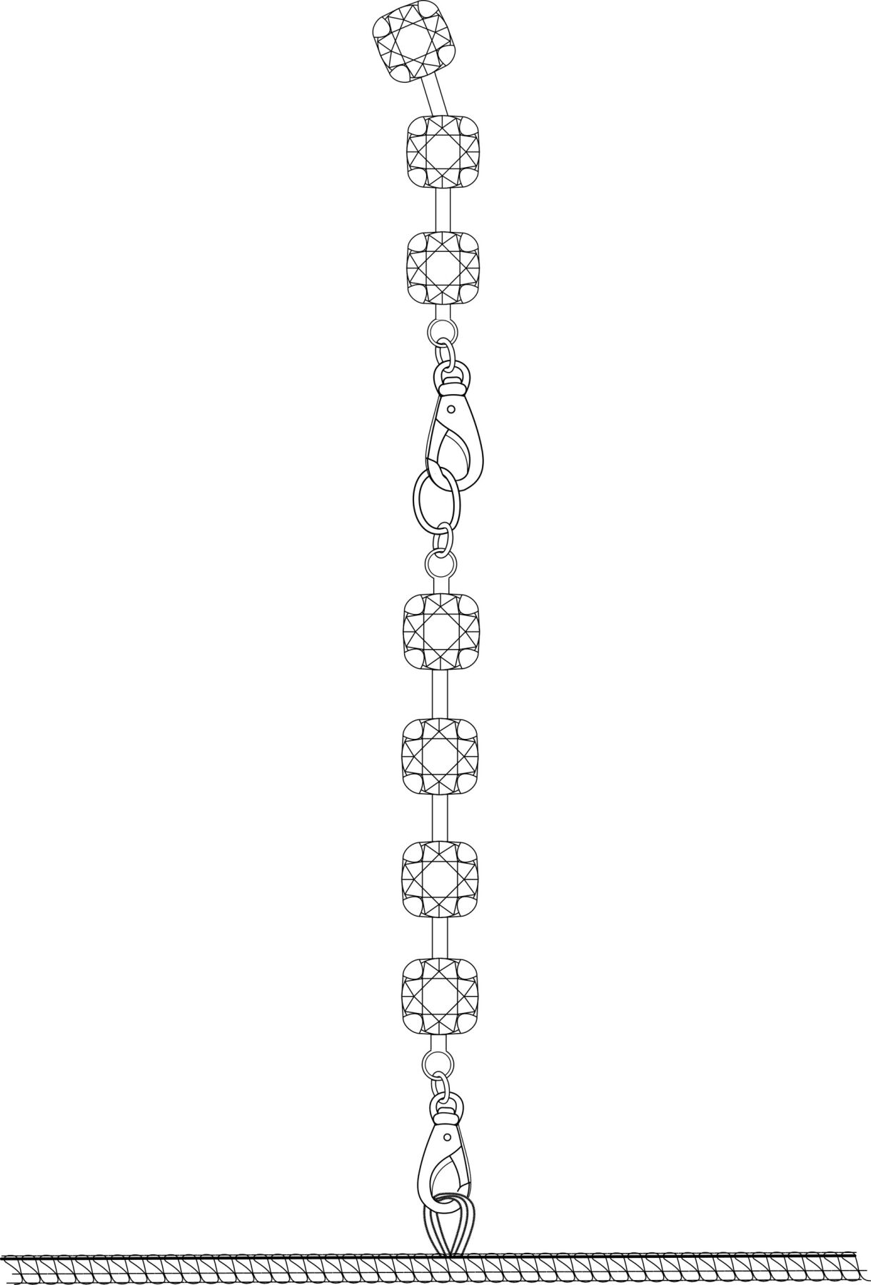 Комбінезон Noir Handmade F306 Mirage catsuit with jewelry rhinestone chain adorning the back - 3XL - Зображення 7