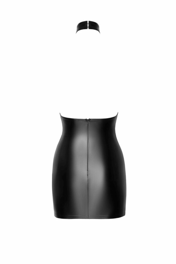 Сукня Noir Handmade F311 Eros mini halter dress of flocked mesh and wetlook - L - Зображення 5