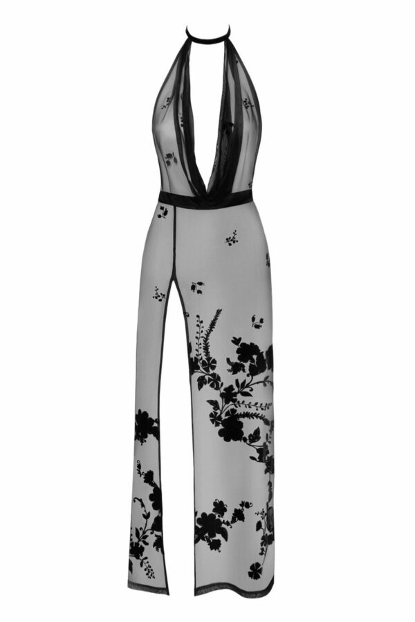 Сукня Noir Handmade F312 Divinity long flocked mesh dress with open back - L - Зображення 4
