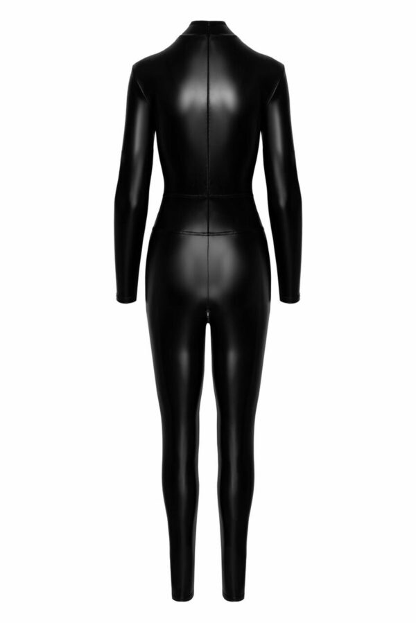 Комбінезон Noir Handmade F319 Caged wetlook catsuit with zippers and ring - S - Зображення 6