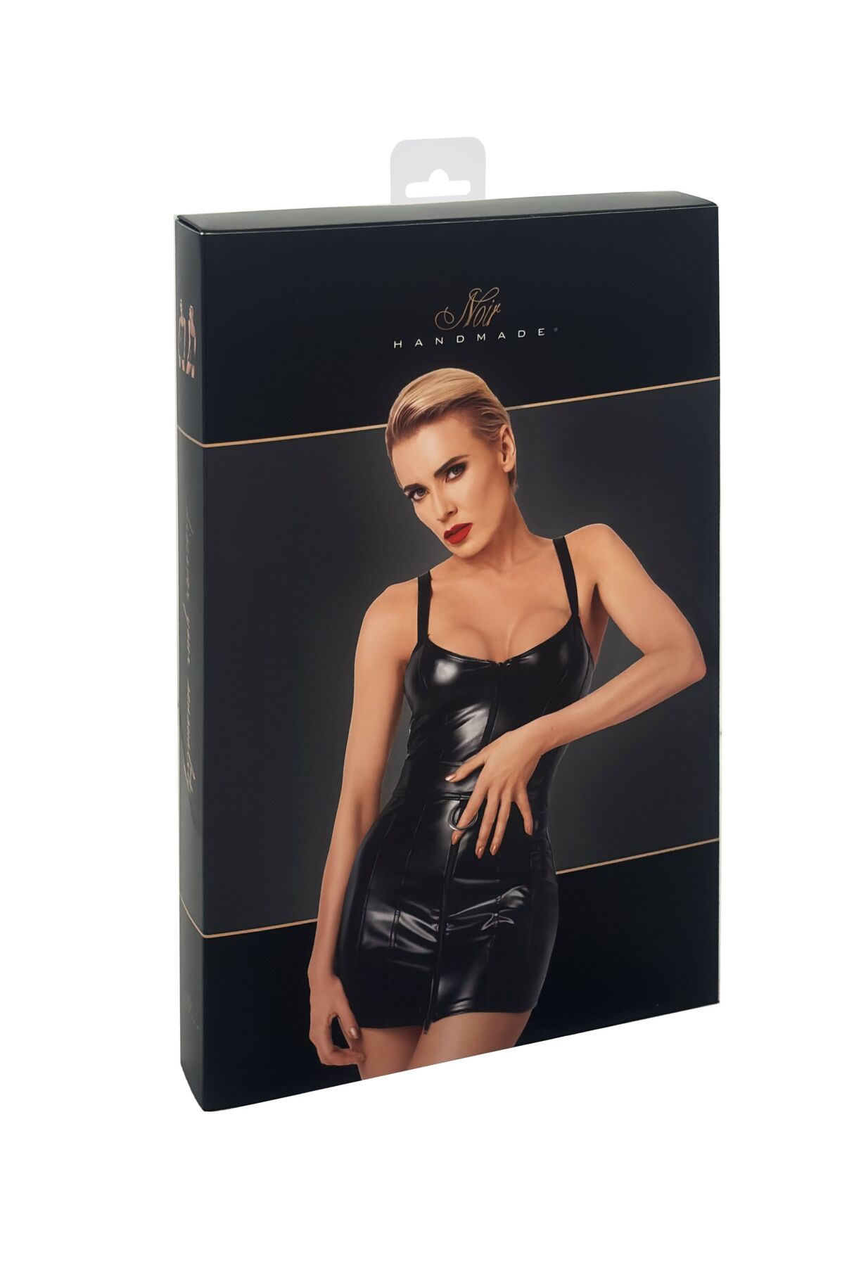 Сукня Noir Handmade F320 Starlet wetlook minidress with ring belt - S - Зображення 9