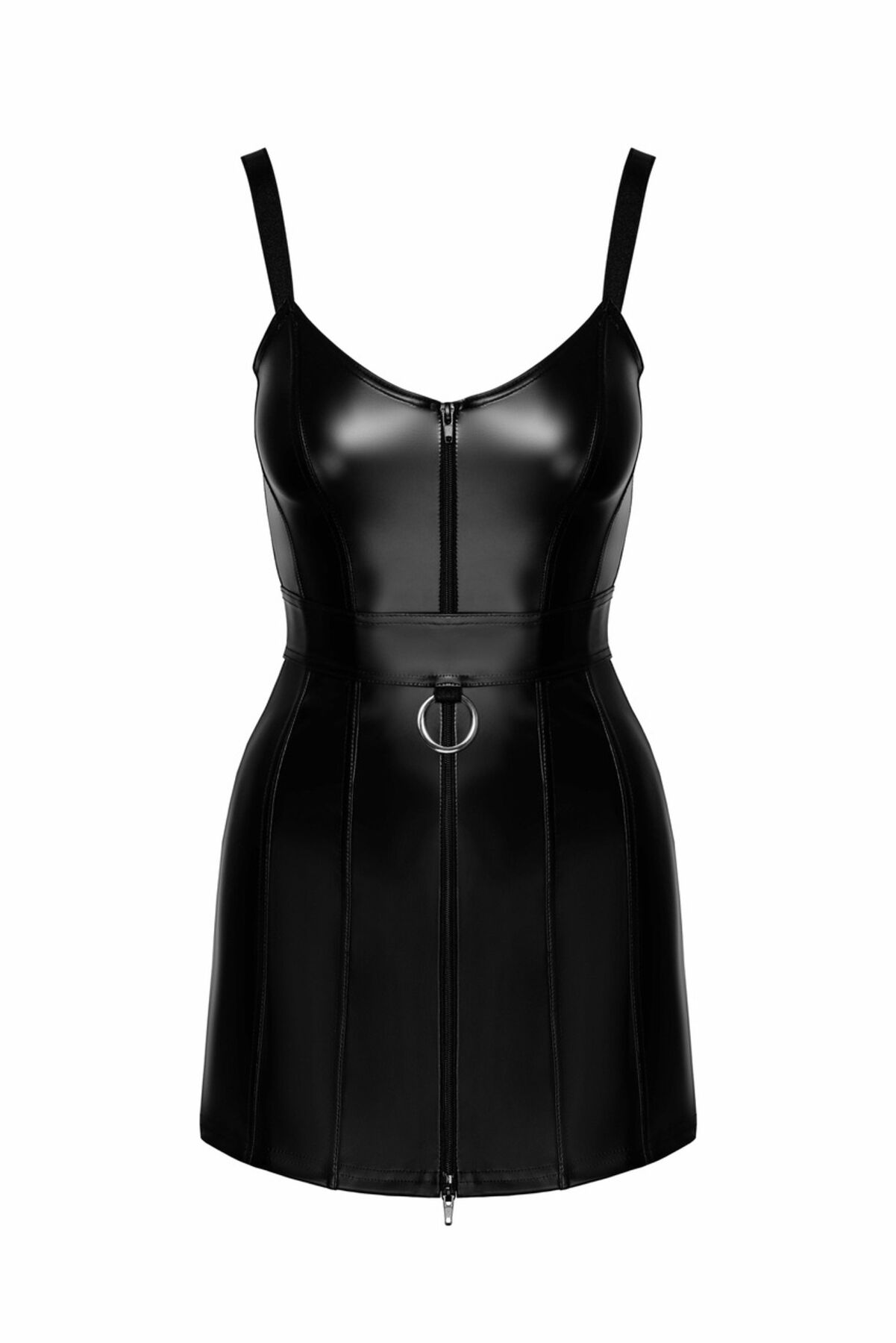 Сукня Noir Handmade F320 Starlet wetlook minidress with ring belt - XXL - Зображення 7