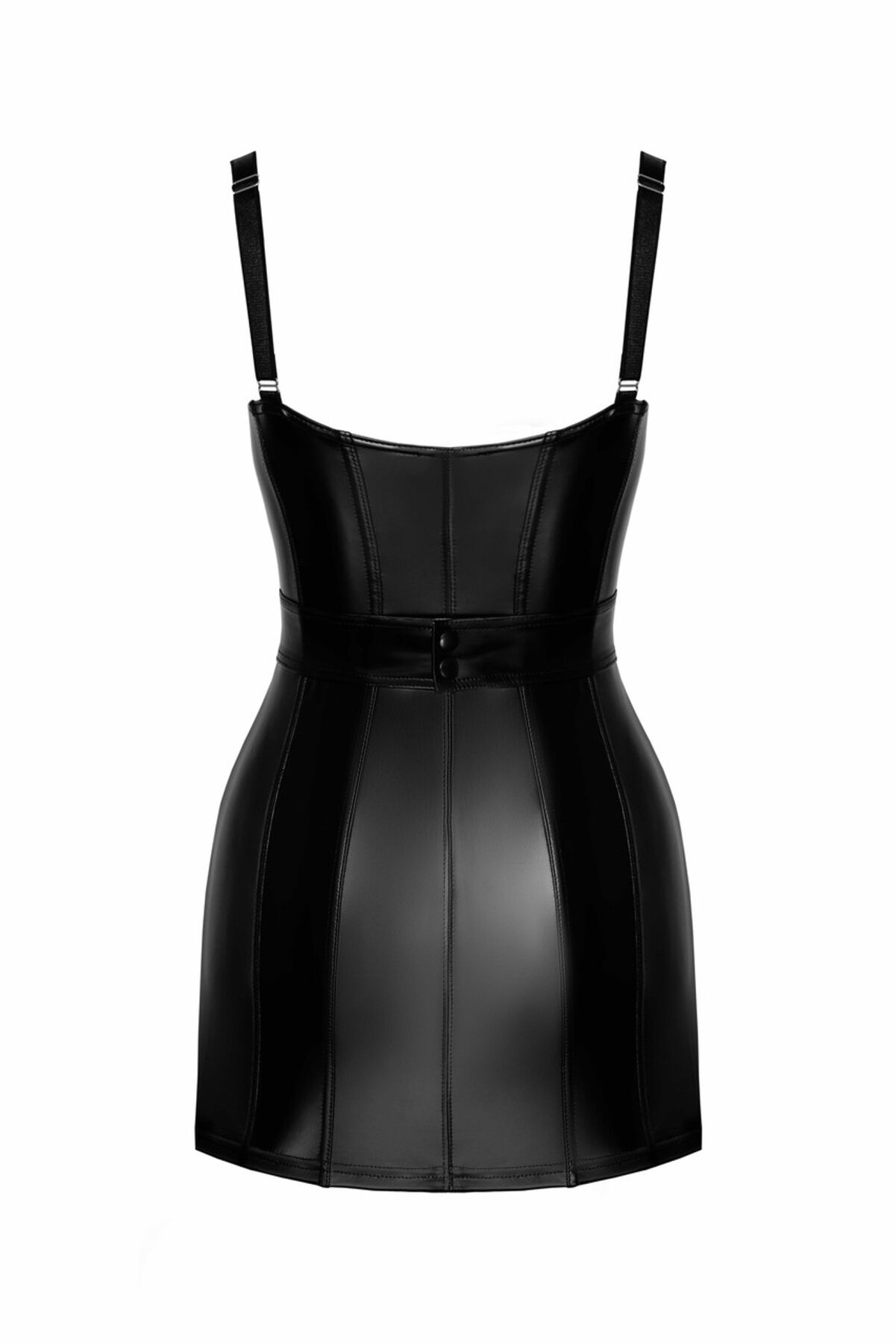 Сукня Noir Handmade F320 Starlet wetlook minidress with ring belt - XXL - Зображення 8