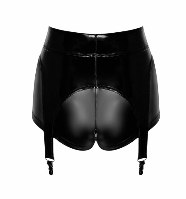 Шортики Noir Handmade F325 Glam suspender wetlook and vinyl shorts - M - Зображення 7
