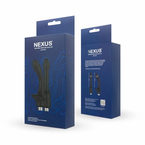 Набір анальних насадок для душу Nexus Beginner Shower Douche Duo Kit – Black, 2 шт. - Зображення 9