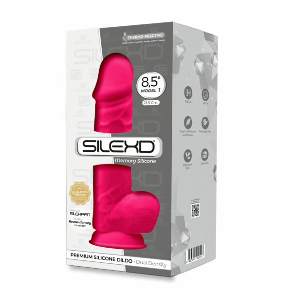 Фалоімітатор SilexD Norman Pink (MODEL 4 size 8.5in), двошаровий, силікон + Silexpan, діаметр 5 см - Зображення 3