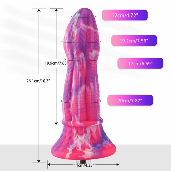Фалоімітатор для секс-машин Hismith 10.3″ Silicone Monster Dildo Series (м'ята упаковка!!!) - Зображення 4