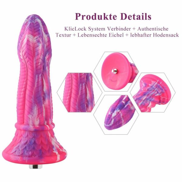 Фалоімітатор для секс-машин Hismith 10.3″ Silicone Monster Dildo Series (м'ята упаковка!!!) - Зображення 3