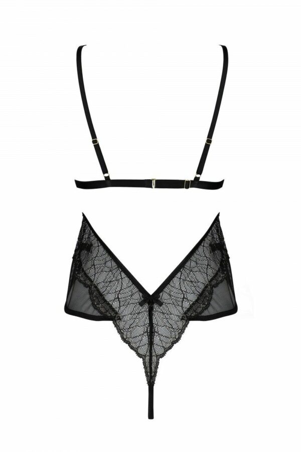 Боді Passion AMBERLY BODY black, XXL/XXXL, відкрита спина, низ стрінги - Зображення 4