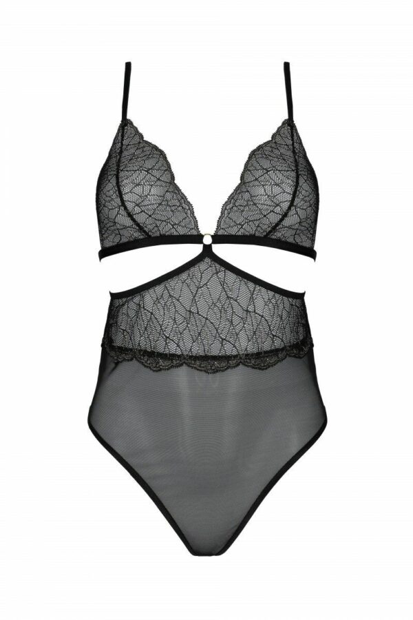 Боді Passion AMBERLY BODY black, XXL/XXXL, відкрита спина, низ стрінги - Зображення 3