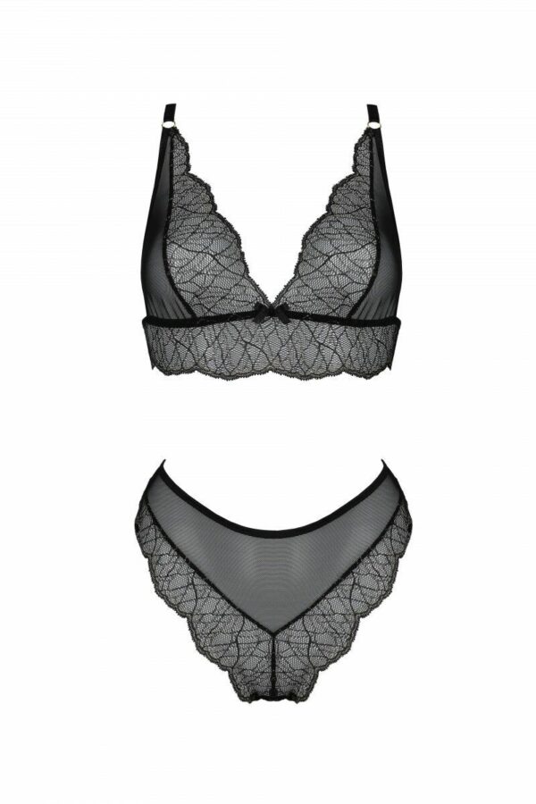 Комплект Passion AMBERLY SET black, S/M, бралет і трусики бразиліана - Зображення 3