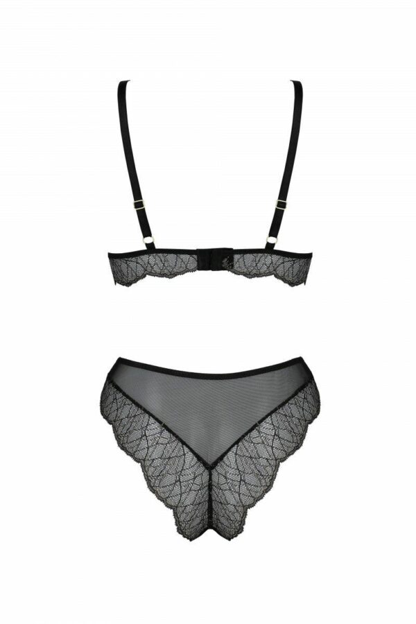 Комплект Passion AMBERLY SET black, S/M, бралет і трусики бразиліана - Зображення 4
