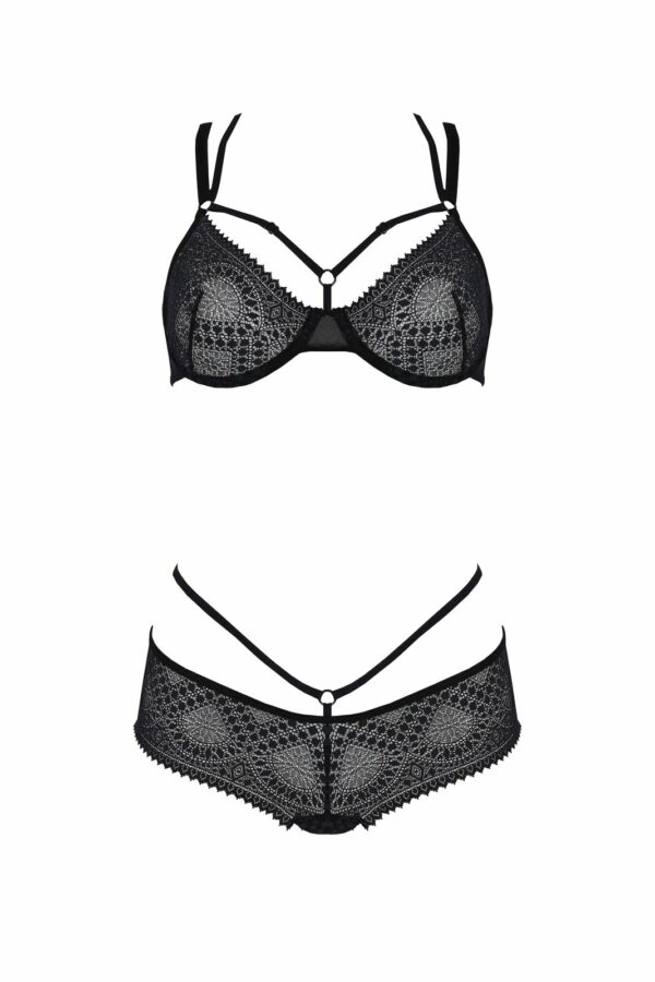 Комплект Passion DROSERA BIKINI black, XXL/XXXL, бюстгальтер і трусики-кюлоти - Зображення 3