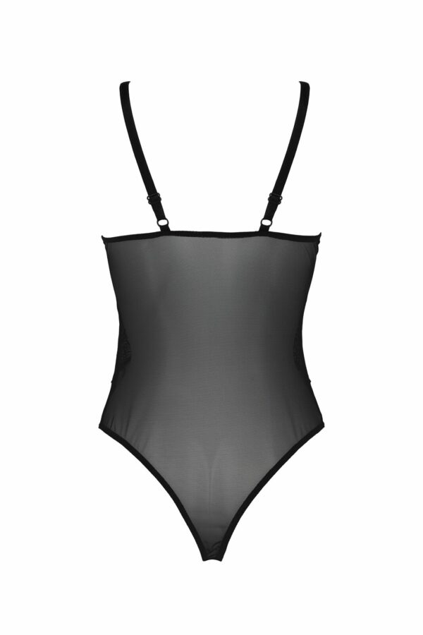 Боді Passion KERRIA BODY black, S/M, з високими вирізами та верхом балконет - Зображення 4