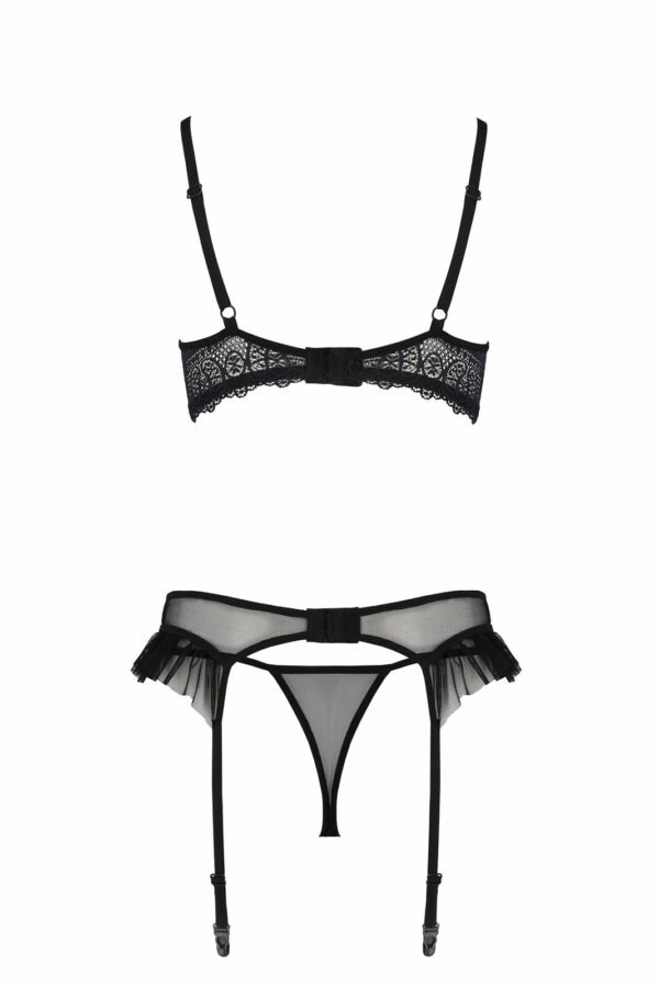 Комплект Passion KERRIA SET WITH OPEN BRA black L/XL - ECO Passion - Зображення 4