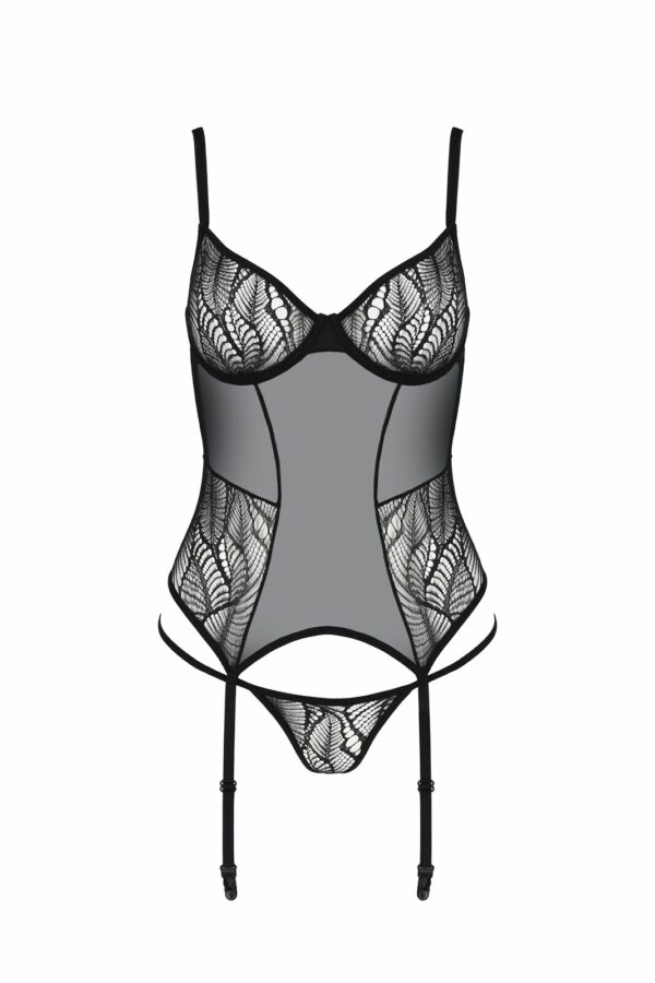 Корсет Passion LEAFA CORSET black L/XL - ECO Passion - Зображення 3