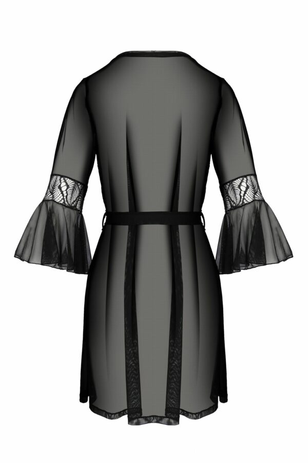 Пеньюар Passion LEAFA PEIGNOIR black XXL/XXXL - ECO Passion - Зображення 4