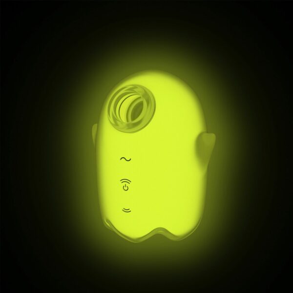 Вакуумний кліторальний стимулятор з вібрацією Satisfyer Glowing Ghost Yellow, світиться в темряві - Зображення 6