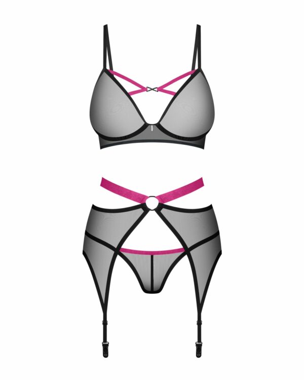 Комплект Obsessive Novenes 3-pcs set XL/2XL - Зображення 4