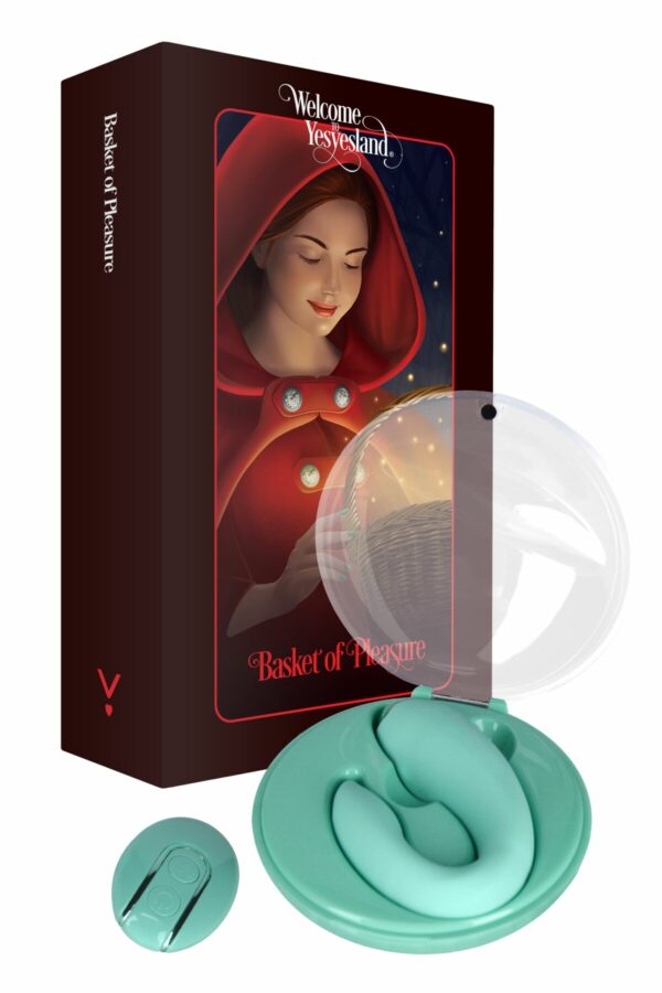Вібратор для пар FairyGasm PleasureBerry green, зарядний кейс, пульт ДК - Зображення 8
