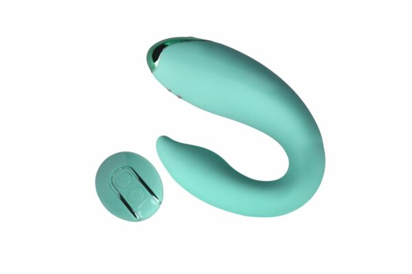 Вібратор для пар FairyGasm PleasureBerry green, зарядний кейс, пульт ДК - Зображення 7