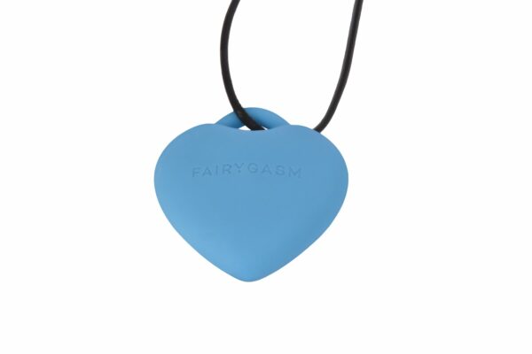 Мінівібратор «Сердечко» FairyGasm PleasureStone blue, 9 режимів, на шнурку - Зображення 2