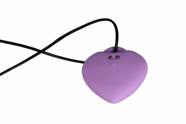 Мінівібратор «Сердечко» FairyGasm PleasureStone violet, 9 режимів, на шнурку - Зображення 3