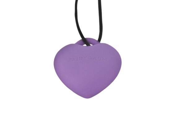 Мінівібратор «Сердечко» FairyGasm PleasureStone violet, 9 режимів, на шнурку - Зображення 2
