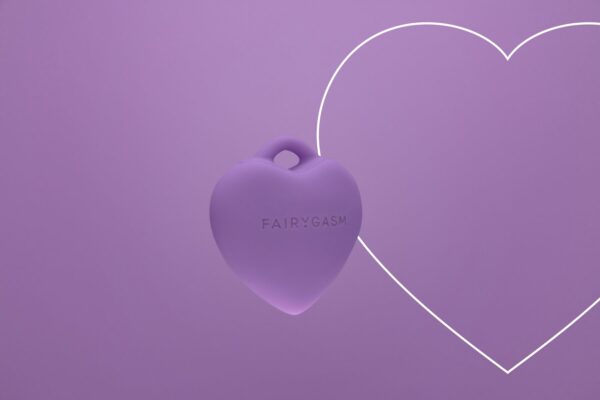 Мінівібратор «Сердечко» FairyGasm PleasureStone violet, 9 режимів, на шнурку - Зображення 5