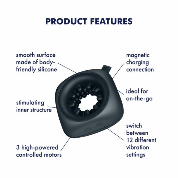 Мастурбатор Satisfyer Ring Stroker, 12 режимів вібрації, універсальний, компактний - Зображення 5