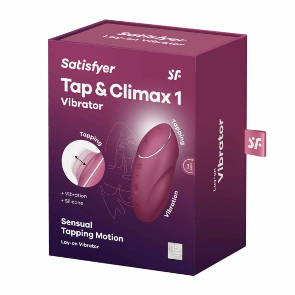 Вібростимулятор-пульсатор Satisfyer Tap & Climax 1 Red, ефект постукування пальцем, 2 мотори - Зображення 8