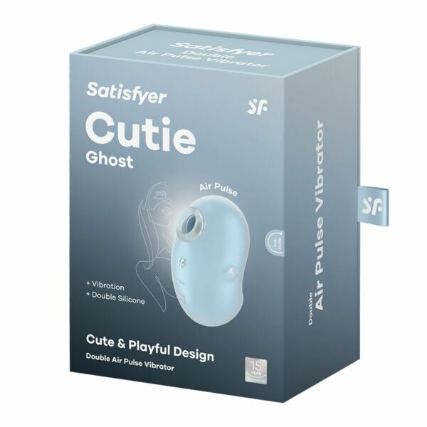 Вакуумний кліторальний стимулятор з вібрацією Satisfyer Cutie Ghost Blue - Зображення 5