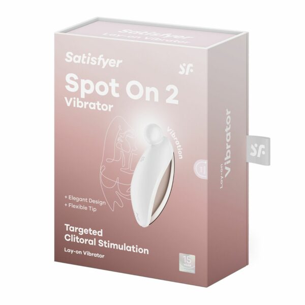 Вібратор для зовнішньої стимуляції Satisfyer Spot On 2 White, дуже потужний, гнучкий відросток - Зображення 7