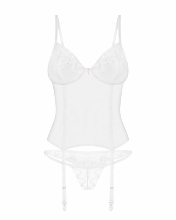 Корсет Obsessive Alissium corset & thong M/L (м'ята упаковка!!!) - Зображення 7