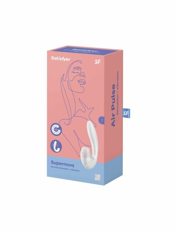 Вакуумний вібратор Satisfyer Supernova White, 2 положення ствола (м'ята упаковка!!!) - Зображення 4