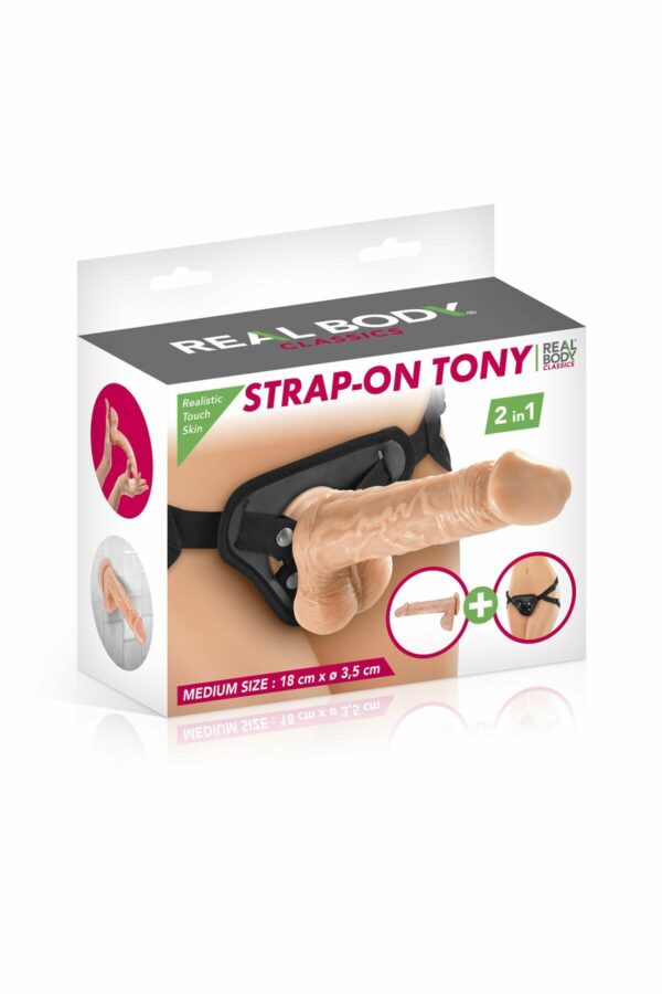 Жіночий страпон-трусики 2в1 Real Body — Tony (м'ята упаковка!!) - Зображення 4