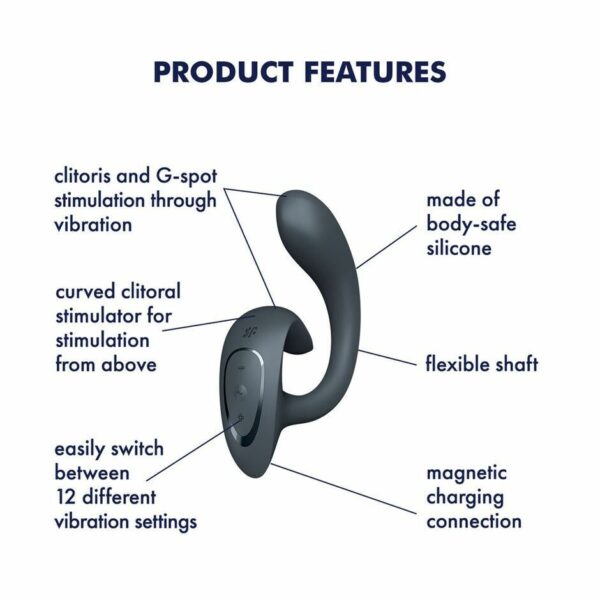 Вібратор Satisfyer G for Goddess 1 Dark Grey (м'ята упаковка!!!) - Зображення 7