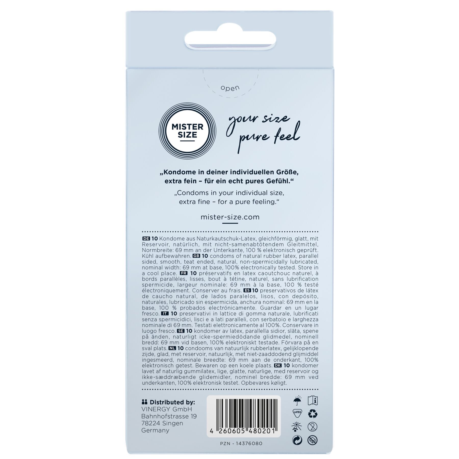 Презервативи Mister Size - pure feel - 69 (10 condoms), товщина 0,05 мм (м'ята упаковка!!!) - Зображення 4