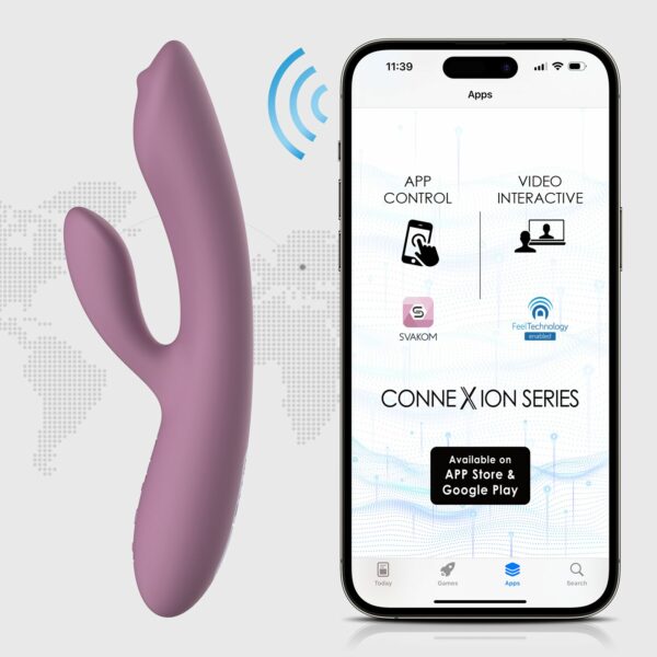 Вібратор-кролик із перлинною стимуляцією точки G Svakom Trysta Neo Violet - Зображення 6
