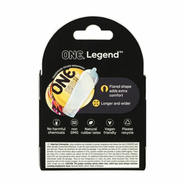 Презервативи ONE Legend Extra Large 3 шт, картонна коробка - Зображення 2