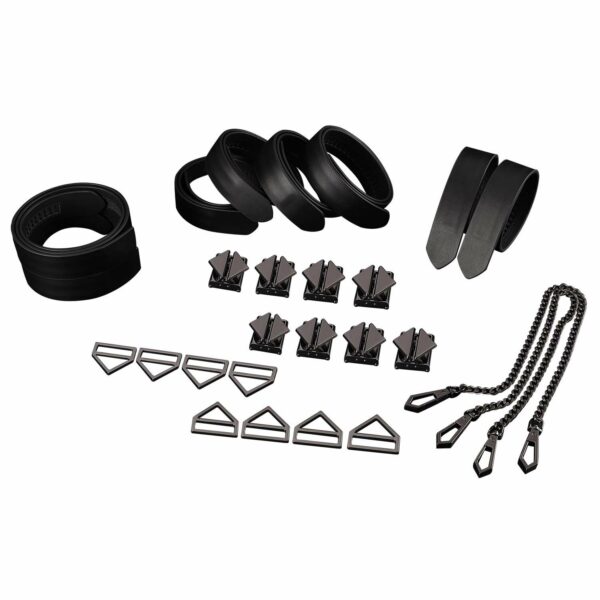 Набір із 8 ременів для зв'язування LOCKINK 8-Bondage-Straps Restraint Set - Black - Зображення 7