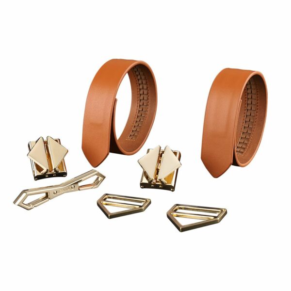 Наручники LOCKINK Wristcuffs/Anklecuffs Brown Set - Зображення 3