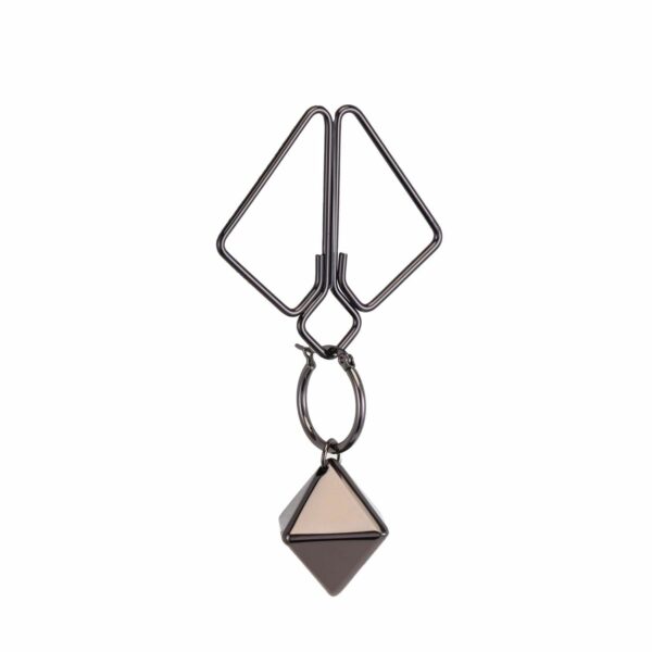 Затискачі для сосків з важкою підвіскою LOCKINK Nipple Clamps with Heavy Pendant - Grey - Зображення 3