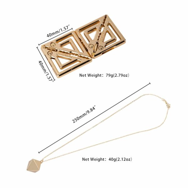 Затискачі для сосків з важкою підвіскою LOCKINK Adjustable Nipple Clamps with Heavy Pendant - Golden - Зображення 10